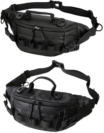 Fiske Pack, Vattentät Storage Pack, Multifunktionell Fishing Bag, Outdoor Fly Fishing Bag, Hiking Pack, Vattenbeständigt Fishing Pack, Sports Pack för Utomhus, Svart,