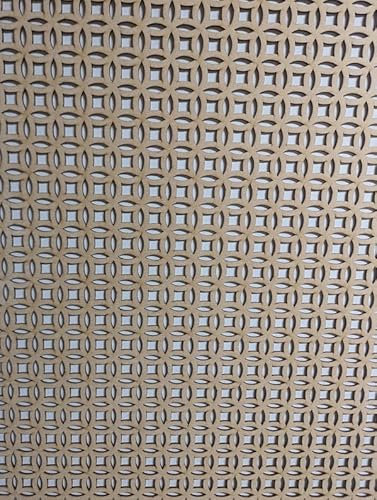 Panel decorativo de madera, tabique de pared, rejilla de cubierta de radiador, decoración de muebles, corte láser de tablero MDF de 3 mm de grosor (tamaño 1200 x 620 mm) con patrón de filigrana
