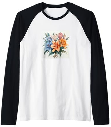Bouquet de lys asiatiques aux couleurs pastel Manche Raglan