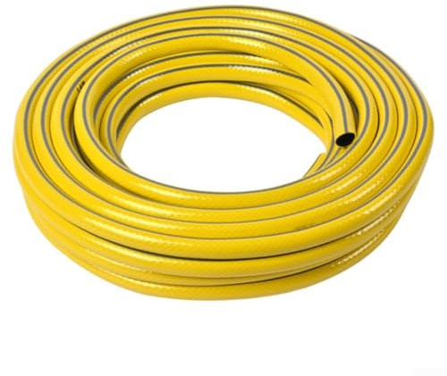 Entgoinggo Tuyau d'arrosage robuste en PVC 15 m/10 m/5 m flexible toutes saisons Tuyau de lavage de voiture épais anti-torsion Outil de nettoyage extérieur Jaune (10 m)