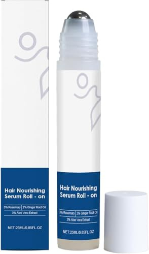 Sérum de croissance capillaire au romarin en roll-on – 3% de romarin pour des cheveux plus épais et plus forts. Traitement du cuir chevelu bloquant la DHT pour réduire la chute des cheveux.