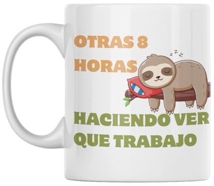 LA CASA DE LAS TAZAS® Tazas Divertidas De Trabajo - Detalles Compañeros De Trabajo Originales - Tazas Con Frases De Humor Para Regalar - Capacidad 330 Ml - Colores