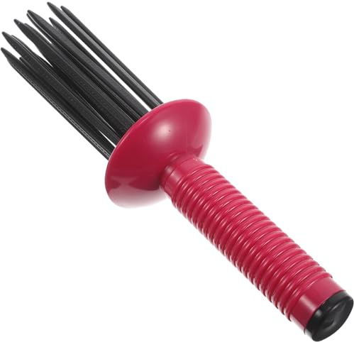 NOLITOY Pettine a Rullo Arricciacapelli Antiscivolo Rosso Spazzola Rotonda per Chioma Ricci Strumento Versatile per Styling Voluminoso e Acconciature Raccolte