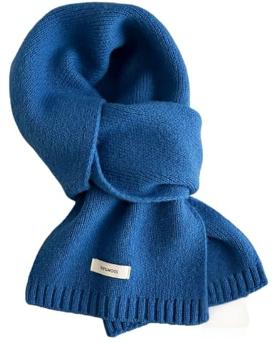 Generisch Winterschal Wollschal Weiche Warm Strickschal - 100% Wolle - Herbst Winter Einfarbig Gestrickter Schal Vielseitiger Kaschmir-Halsschal für Damen Herren, 160 x 20 cm