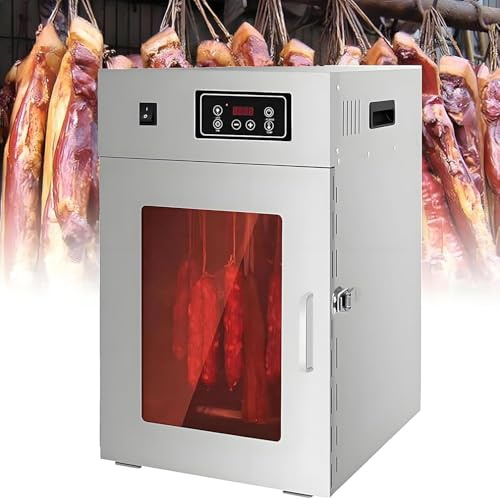 TPTAWF Máquina deshidratadora de Alimentos, Secadora de Carne giratoria de Acero Inoxidable, Secadora de Carne para el hogar, Secadora de Grado Industrial con Ajuste de 30-90℃