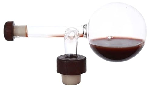 Buhdjfnke Decantador Rápido de Vidrio, Dispositivo para Ablandar, Aireador de Vino Tinto Transparente Redondo/en Forma de Melocotón, Vertedor Portátil de de Vino Tinto Redondo.