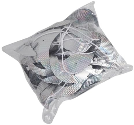 UKCOCO Guirlande de 10 Moulins à Vent Réfléchissants Rotatifs en PVC pour Extérieur, Protection Anti-Oiseaux pour Vergers et Étangs, Décoration de Jardin Résistante au Vent