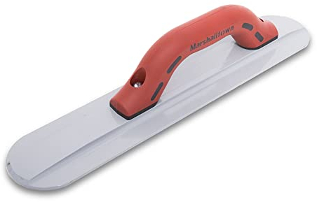 Lisseur à main Marshalltown avec poignée Durasoft, en magnésium, pour sol et béton, dimensions du lisseur : 305x79 mm