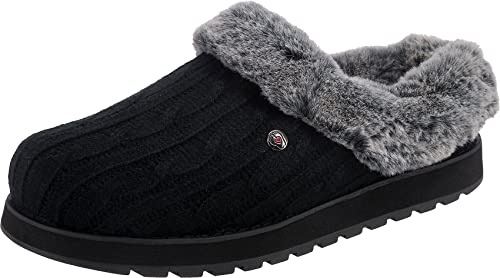 Skechers Keepsakes - Ice Angel, Zapatillas de estar por casa Mujer, Black Grey, 36 EU