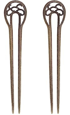 Lurrose Lot De 2 Baguettes À Cheveux Vintage En U Épingle À Cheveux Rétro Décorative Pour Femme Pique À Pour Chignon Accessoire Coiffure Pour Sorties Fêtes Célébrations