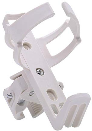 Bike Bottle Holder Outdoor Mountain Bicycle Water Bottle Holder Cage Cup Rack Cycling Quick Release Handlebar Component Support(White)