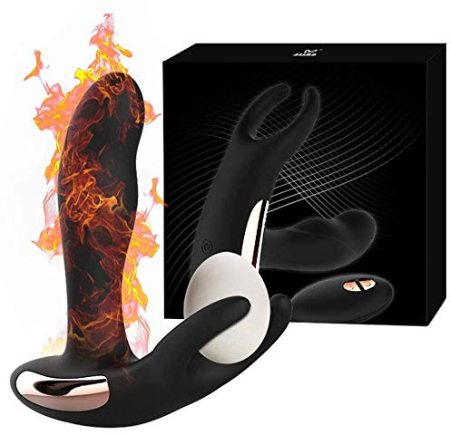 Estimulador de próstata con función de calefacción, masajeador de vibrador anal con control remoto, 7 modos de vibración, 100% impermeable, vibradores para hombres, mujeres, pareja (calefacción)