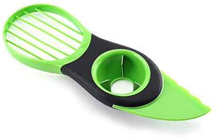 1Pcs Avocado Slicer Cutter, 3 in 1 Avocado Slicer Tool Shea Corer Butter Fruit Peeler Cutter Stainless Steel Blade for Mango Kiwi Fruit Kitchen Tool