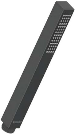 Duravit wassersparende Stabbrause, Duschkopf mit Strahlart Rain, Duschbrause eckig, Handbrause mit wassersparender MinusFlow-Funktion, reinigungsfreundlich, Schwarz Matt