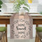 Tischläufer Modern Beige Braun Streifen Tisch Läufer Abwaschbar Leinenoptik Bauernhaus Rustikale Retro Scheunenholz Textur Tischläufer für Esstisch Party Picknicks im Freien 33 x 183cm