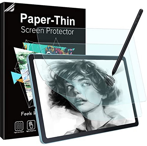 TiMOVO 2 Stück Wie Papier Displayschutzfolie Kompatibel mit Galaxy Tab S6 Lite 10.4 Inch(2022/2020), Schreiben und Zeichnen wie auf Papier, Blendfrei Kratzfest Schutzfolie