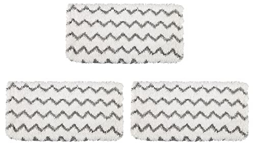 3 Stück Reinigungstücher Steam Mop Pad Microfaser Reinigungspads Wiederverwendbare Microfaser Pad Waschbar Pads Ersatzbezug Dampfbesen Zubehör Bezüge für Dampfreiniger Dampfbesen (Grey, One Size)