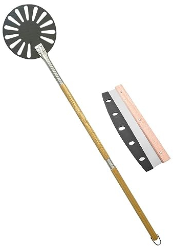 ZiYouao Pizza ​Paddle 1 Pcs 47 Inch Overall Pizza Turning Peel Wooden Handle 9 Inch Pizza Shovel Aluminum Alloy Removable Pizza Peel Pizza Tool Pizza Peel(9 inch Pizza Cutter)