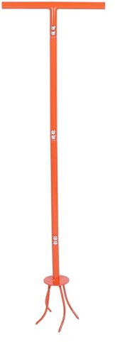 Fresa Manuale, Coltivatore Artiglio Giardino in Acciaio Fresa a Mano per Terreno, Strumento per Allentare il Terreno con Manico Lungo Aeratore per Prato Scarificatore del Suolo