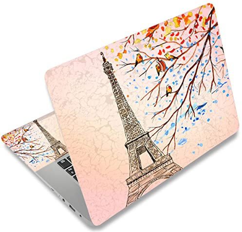 icolor Laptop Skin Sticker Decal 12 13 13.3 14 15 15.4 15.6 inch Personalized Universal Notebook Vinyl Skin Stickers Cover Art Decal Computer Protector (Eiffel tower)
