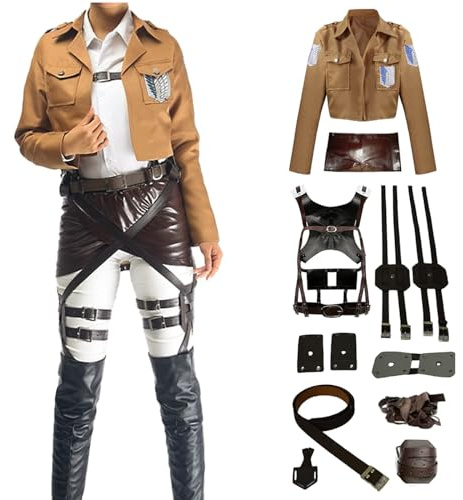 bi bi hou Anime Aot Cosplay Costume Disfraz de Aot Survey Corps Uniforme Navidad Halloween Carnaval Fiesta Etapa Rendimiento Anime Disfraces para Adultos