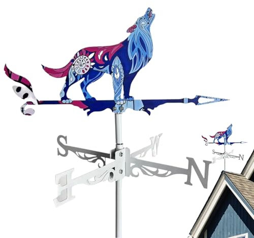 doyandader Girouette de jardin en métal - Coq - Décoration - En forme d'animal - Pour jardin, ferme, jardin, abri de jardin, toit et décoration extérieure