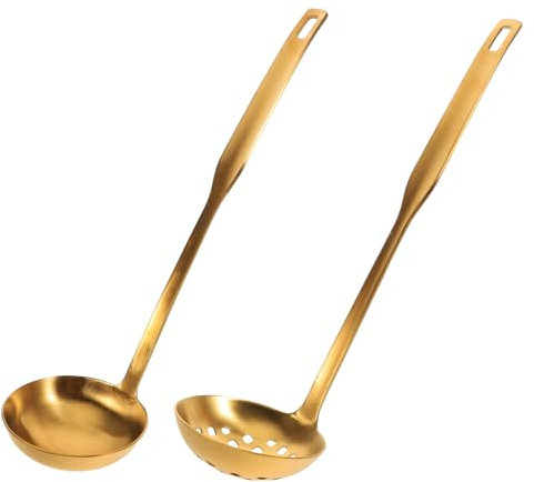 iplusmile 2piezas Cucharones Inoxidable Para Sopa Cucharas Soperas Redondas Cucharón Para Salsa Utensilios De Cocina Duraderos