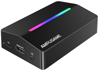 FIFINE Video Capture Card for Audio Video， Live Streaming, Gaming, HD 1080 60fps，4K HDMI, Compatible with PS4/Windows/Mac OS/Switch/Xbox-V3