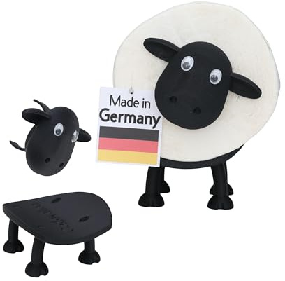 CADOVATION – Für ALLE Rollengrößen geeignet – Toilettenpapierhalter Schaf – Klorollenhalterung aus Biokunststoff – Lustige Badezimmer Deko – 1er Set - Made in Germany