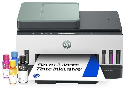 HP Smart Tank 7307 3-in-1 Multifunktionsdrucker (WLAN; Duplex; ADF) – 3 Jahre Tinte inklusive, 3 Jahre Garantie, großer Tintentank, hohe Reichweite, Drucken in hoher Qualität