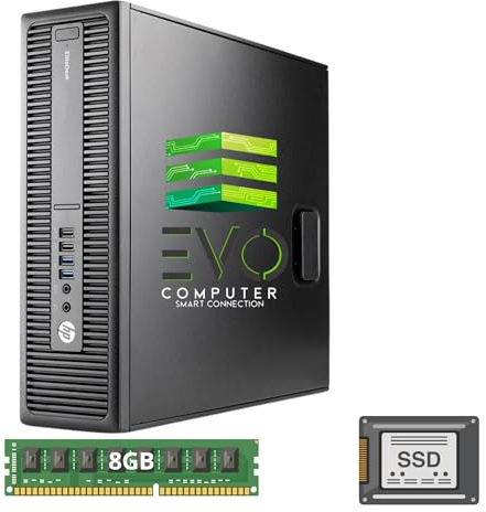 HP 800 G2 | Ordenador Sobremesa Intel Core i5 6ª Generación | 256GB SSD | Windows 11 Pro (Reacondicionado) (Negro, gráfica integrada Intel HD Graphics 530, 256, GB, Windows 11 Pro, 8, GB)