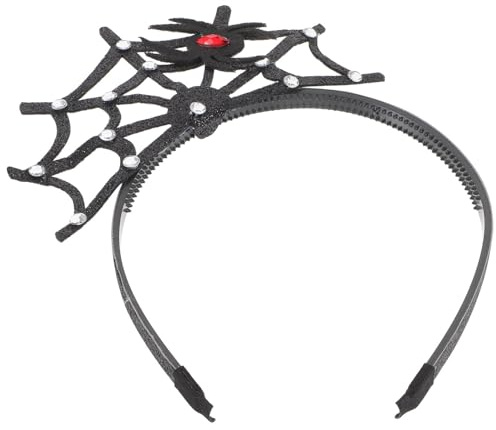 ERINGOGO Diadema de Telaraña para Halloween Accesorio de Cabeza de Araña Decoración de Fiesta para Mujer para Disfraces de Araña y Adornos de Cabello de Fiesta