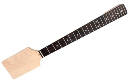 Ahornhals für E-gitarre, 22 Bünde, Punktinlays, Paddelkopf | Selbstgemacht Ersatzteil mit Verstellbarem Truss Rod, 70, 6x6, 4cm, für Gitarrenliebhaber