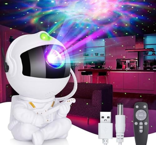 422 Store Veilleuse projecteur galaxie astronaute avec télécommande - Design classique (guitare blanche)