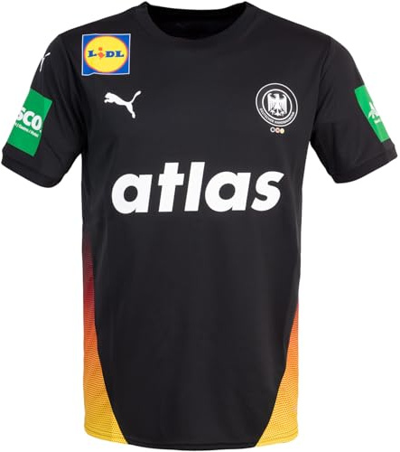 PUMA DHB Deutschland Handball Trikot Jersey (DE/NL/SE/PL, Alphanumerisch, L, Regular, Regular, Away Black)