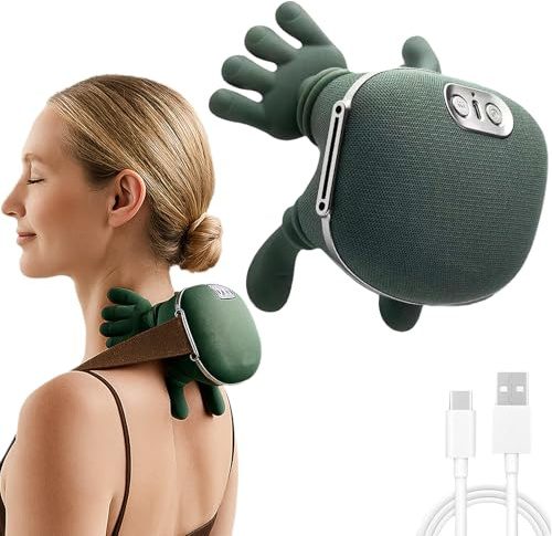 Denna handmassage för nack- och ryggmassage har 3 massagelägen, 2 värmefunktioner och en mänsklig handliknande design för en enastående avkopplande upplevelse.