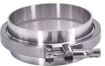 Morsetto con cappuccio terminale saldato, Set di morsetti a tre vie in acciaio inossidabile SS304, 4 x 108 mm, diametro esterno del tubo di 4,25, confezione da 4 pezzi