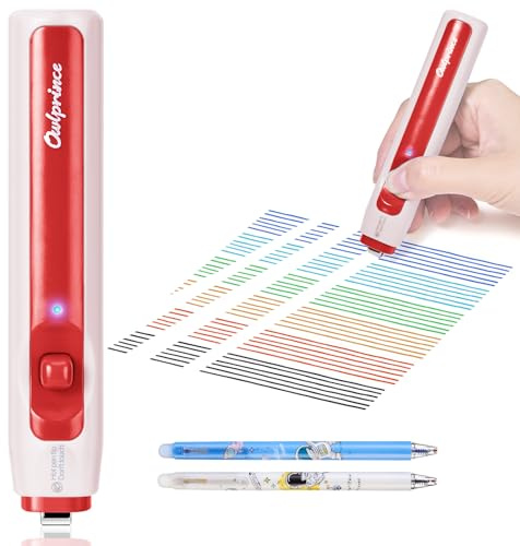 Heat Pen Eraser for Erasable Gel Ink Pen - Electric Ink Remover for Heat Erasable Gel & Rollerball Pens, 1-Second Clean Erase, USB-C Rechargeable, Safe for Students & Note-Taking -Pink