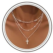 Meteorstarry Halsreif Damen Silber 925 Sterling, 3PCS Layering Lange Silberkette Kette Silber 925 Damen mit Anhänger Halsketten Chain Damenkette für Frauen