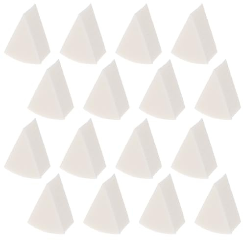 Spugnetta a Cuneo Bianca in Lattice, Set da 2 | Applicazione Precisa del Fondotinta, Uso Pratico Primer, Riduce lo Spreco Cosmetico, Formato Portatile