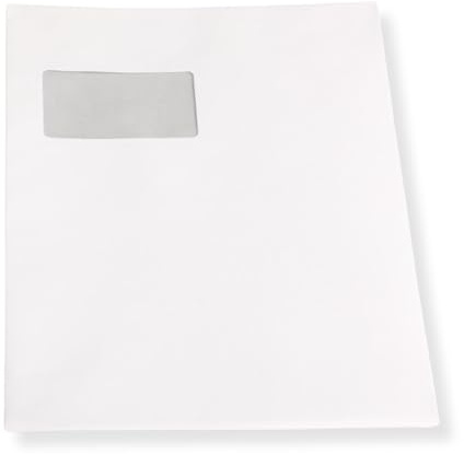 1000 Stück Versandtaschen Briefumschläge C4 A4 weiß haftklebend mit Fenster 229x324 mm HK