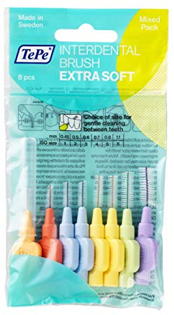 TePe Interdentalbürsten X-soft gemischt, 1er Pack (1 x 8 Stück)