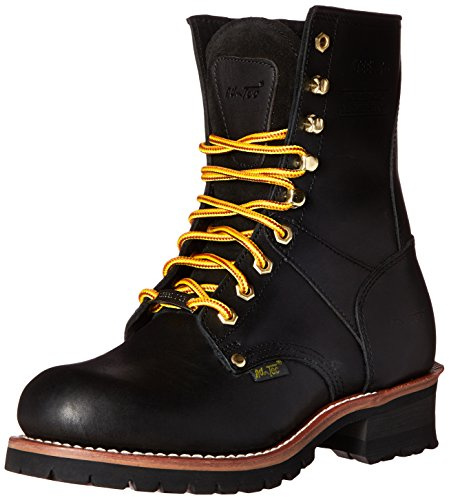 Adtec Men's 9 inch Steel Toe Logger Boot, Black, 11 M US