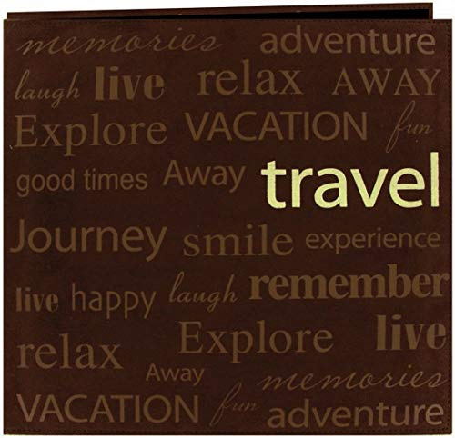 Pioneer Text Faux Suede Post Bound Album 12X12, Travel