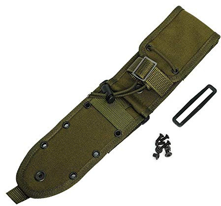ESEE, knivskydd för utomhuskniv, MOLLE Back Sheath, grön, knivväska fast blad, skida