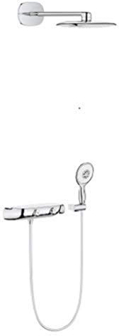 GROHE Rainshower Smartcontrol Duo 360 - Duschsystem mit Thermostatbatterie (wassersparend, Verbrühschutz, inkl. Duschablage, Antikalk-System), chrom, 26446000