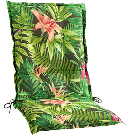 Sesselauflage Sitzpolster Gartenstuhlauflage für Mittellehner | B 50 cm x L 110 cm | Mehrfarbig | Baumwolle | Polyester