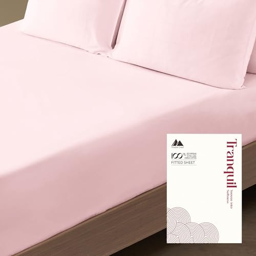 Mayfair Linen Sábana Bajera de Lujo de algodón Egipcio 100% de 800 Hilos, Calidad de Hotel, sábana Bajera Ajustable de algodón Profundo, sábana Bajera Ajustable de satén más Suave para colchones de