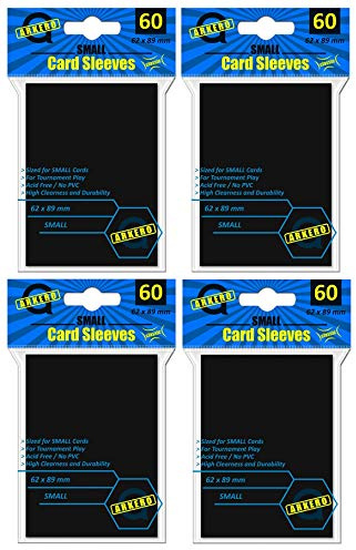 Arkero-G® 4X 60 Classic Schwarz/Black | Deck Sleeves YuGiOh Karten Hüllen