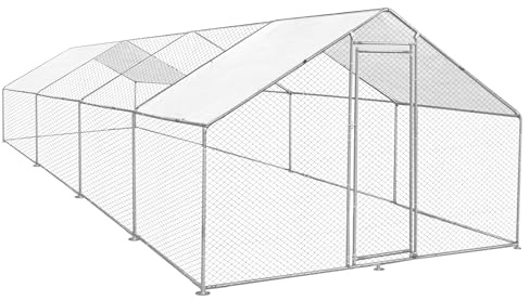 Hönsgård med 2 st Vattentäta Tak 4 m x 8 m x 2 m | Kennel Metall Kaniner Ankor